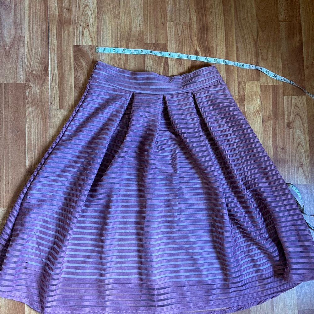 See You Monday Lavender Striped Midi Skirt